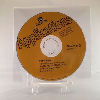 RARE Gateway Applications Disc 2 Reinstall 2002 CD - Scratch Disc XD19 2