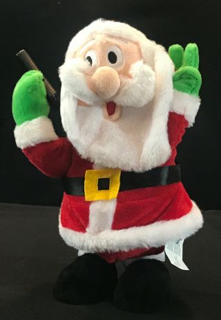 Rare Gemmy Rapping Gangster Santa Animated Sings Christmas Selfie Camera 12”