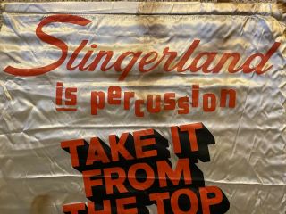 Vintage Slingerland Drums Authorized Dealer Banner Ultra Rare 3