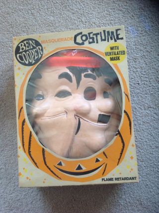 Rare Ben Cooper Laurel &hardy Halloween Mask Costume From Estate