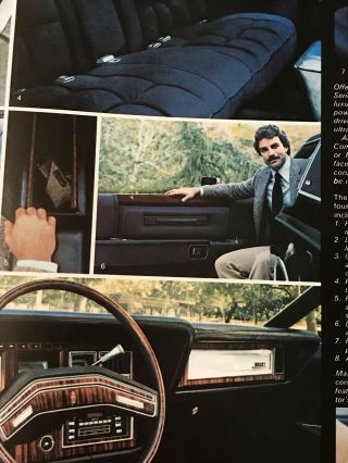 RARE 1979 LINCOLN CONTINENTAL MARK V BROCHURE FEATURING TOM SELLECK 3