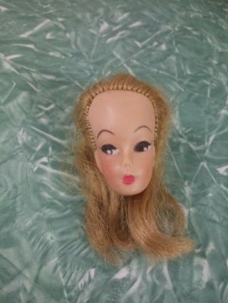 Vintage 1960’s Uneeda Blonde Barbie Bild Lilli Clone Wendy Doll Head Rooted Hair