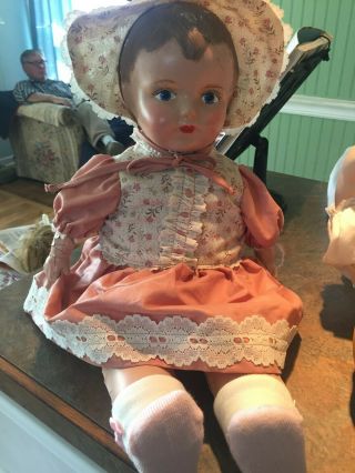 Vintage 18 " Unmarked Composition Baby Doll