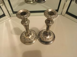 Vintage Silver Plated Candlesticks Candle Holders By Ianthe Of England