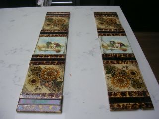 And Rare Full Set Of Victorian Cast Iron Fireplace Tiles
