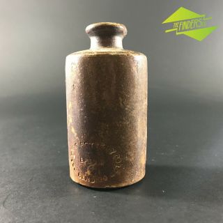 Early Antique Vintage Australian Bendigo Epsom Pottery Stoneware Ink Bottle
