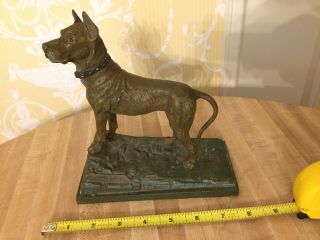 Antique Metal Miniature Dog Bulldog American Bronze