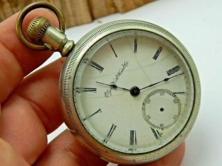 Antique Pocket Watch Elgin Grade 73 18 Size Open Face 7 Jewel Circa 1891 Model 5