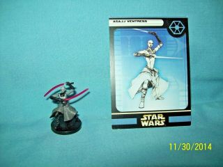 Wotc Star Wars Miniatures Asajj Ventress,  Clone Strike 27/60,  Separatist,  Rare