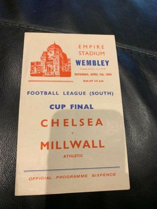 Very Rare 1945 Chelsea V Millwall,  Football League (south) War Cup Final