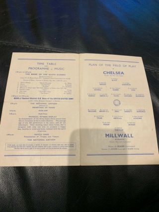Very Rare 1945 CHELSEA v MILLWALL,  Football League (South) War Cup Final 2