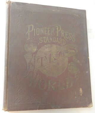 Vintage 1888 Rand Mcnally Pioneer Press Standard Atlas Of The World Antique Map