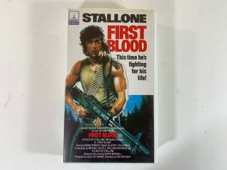 Rambo First Blood (vhs,  1982) Thorn Emi Clamshell Case Rare Stallone