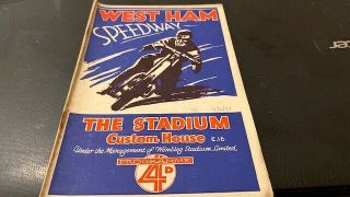 West Ham Hammers V High Beech - - - Speedway Programme - - - 2nd June 1931 - - - Rare