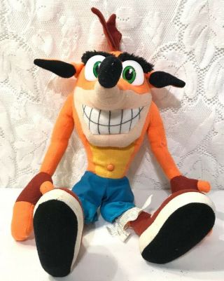 Crash Bandicoot 16” Plush Stuffed Toy Universal Studios Play By Play 2001 Rare