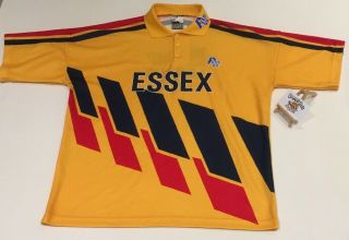 Hogger Sports Essex Cricket Yellow Jersey Shirt (xl) 46/48 Rare Vintage One Day