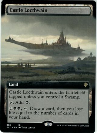 Mtg Castle Locthwain (extended Art) Throne Of Eldraine Rare