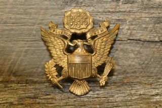 Military Badge Vintage Wwii Helmet Medal Rare Old Collectible Us Eagle Insignia