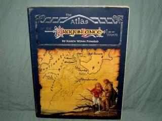 Ad&d 2nd Ed Accessory - The Atlas Of The Dragonlance World (rare And Vg, )