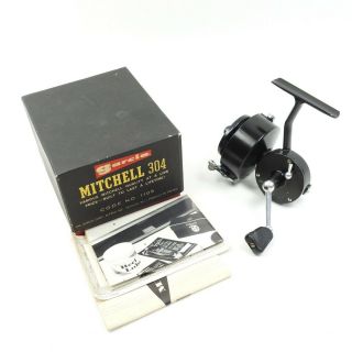 Mitchell 304 Fishing Reel.  W/ Box And Paperwork.
