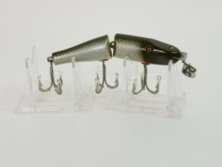 Creek Chub Jointed Pikie Minnow In Silver Shiner Glass Eyes -