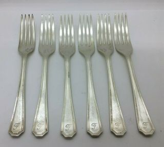 Insignia Plate Silver Plated Cutlery Grecian Pattern Set Of 6 Table Forks