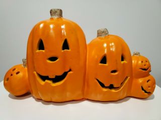 Rare Halloween Blow Mold Jack O Lantern Light Pumpkin Paper Magic Group - 1999