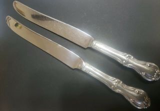 2 International Joan Of Arc Sterling Silver 9 - 1/4 " Dinner Knife Knives (n3)