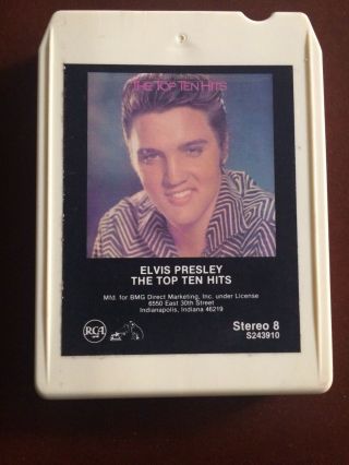 Elvis Presley The Top Ten Hits 8 Track Tape Rare 1987 Record Club