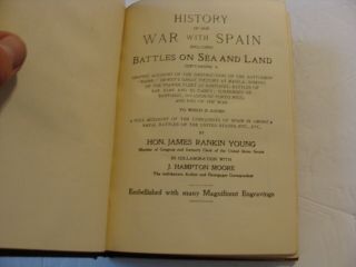 1898 antique HISTORY of Our WAR W/ SPAIN Battles Young PUERTO RICO CUBA US NAVY 2