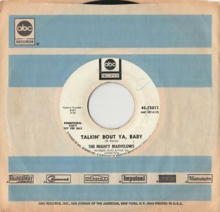 Rare Orig Northern Soul 45 - The Mighty Marvelows - Talkin 
