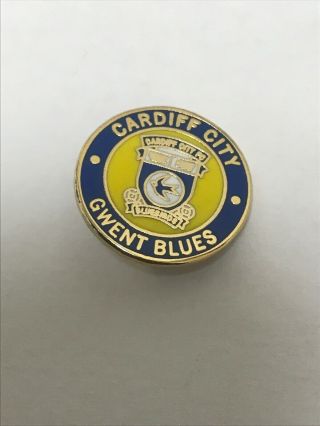 Very Rare Cardiff City Supporter Enamel Badge - Gwent Blues - Based Fan