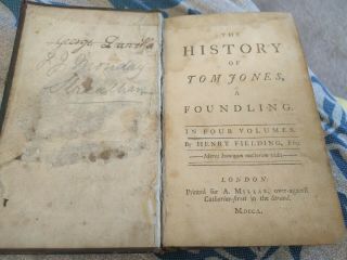 Antique Book 1750.  History Of Tom Jones.  Henry Fielding.  Tatty