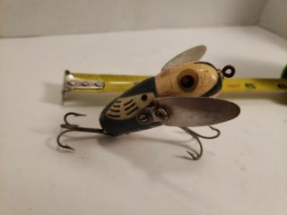 Vintage Wood Heddon Crazy Crawler Fishing Lure With Old Hardware