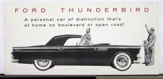 1955 Ford Thunderbird Dealer Sales Brochure T - Bird Rare
