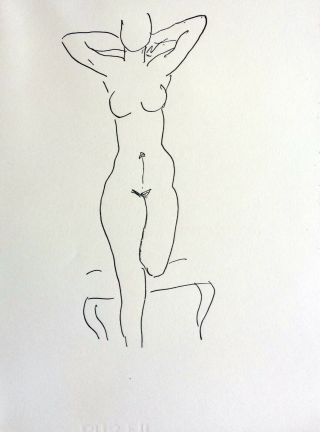 Set Of 2 Rare Henri Matisse Nude Limited Edition Lithographs 1962 Cantique