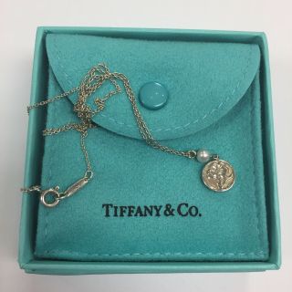 Tiffany Co Nature Rose Pearl Necklace Sterling Silver 925 Rare Euc Pouch Box