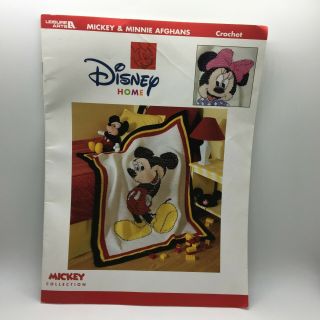 Disney Mickey & Minnie Crochet Afghans Pattern Leisure Arts 3317 Rare - Oop