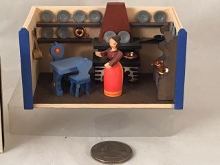 Vintage Bodo Hennig Western Germany Miniature Dollhouse Vignette Kitchen