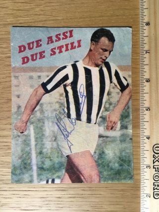 Very Rare John Charles Signed Picture Juventus Autograph