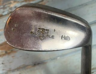 13 Antique Vtg 20s Hillerich Bradsby Invincible 8 Iron Hickory Shaft Golf Club