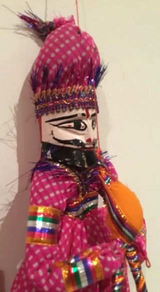 Vintage Indian Wooden Puppet Doll 3