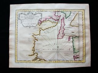 1754 Bellin Orig.  Map: North America,  Canada,  United States,  Ottawa Islands,  Usa