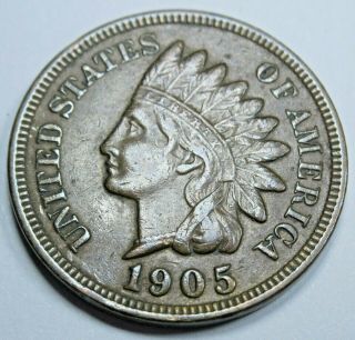 1905 Xf - Au Us Indian Head Penny 1 Cent Old Antique U.  S.  Currency Money Coin Usa