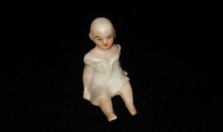 Antique Miniature Porcelain Doll Very Old Small Porcelain Child 5cm High