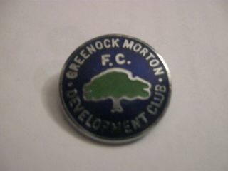 Rare Old Morton Football Supporters Club Enamel Brooch Pin Badge