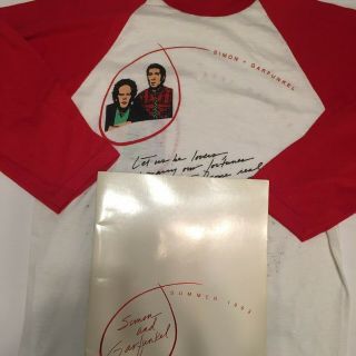 Vintage Rare Simon And Garfunkel 1983 Tour Baseball Shirt (med) /program