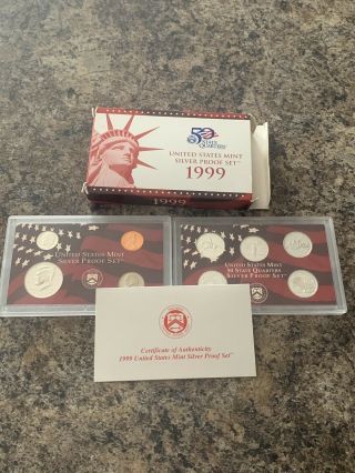 1999 Silver Proof Set.  Key Rare Date And 1999