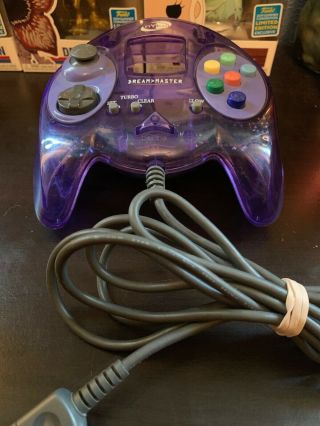 Rare Nyko Dream Master Sega Dreamcast Controller Clear Transparent Purple
