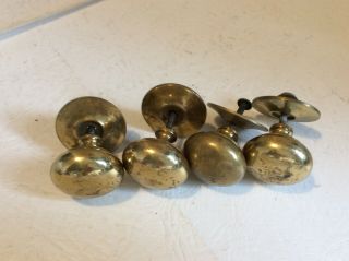 Solid Brass Cabinet Handle Set Of 4 Very Heavy With Plates